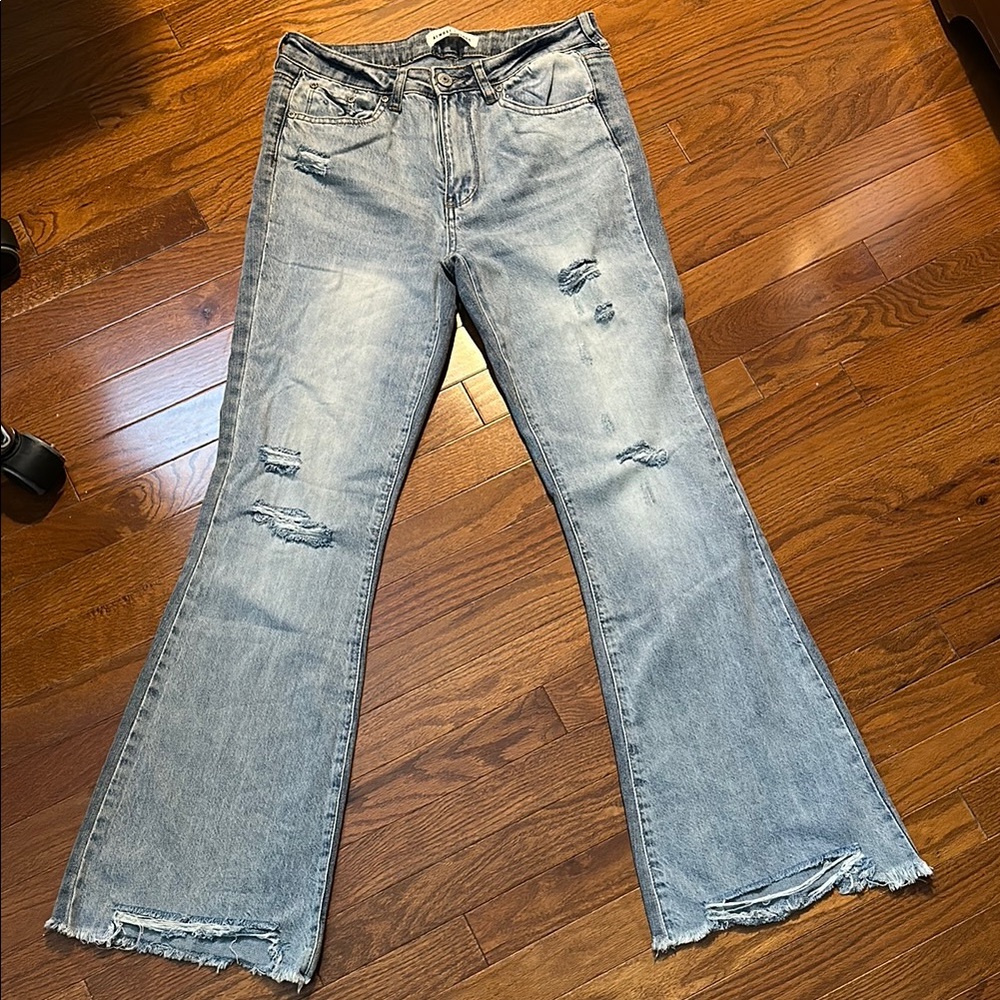 Distressed Flare Jeans